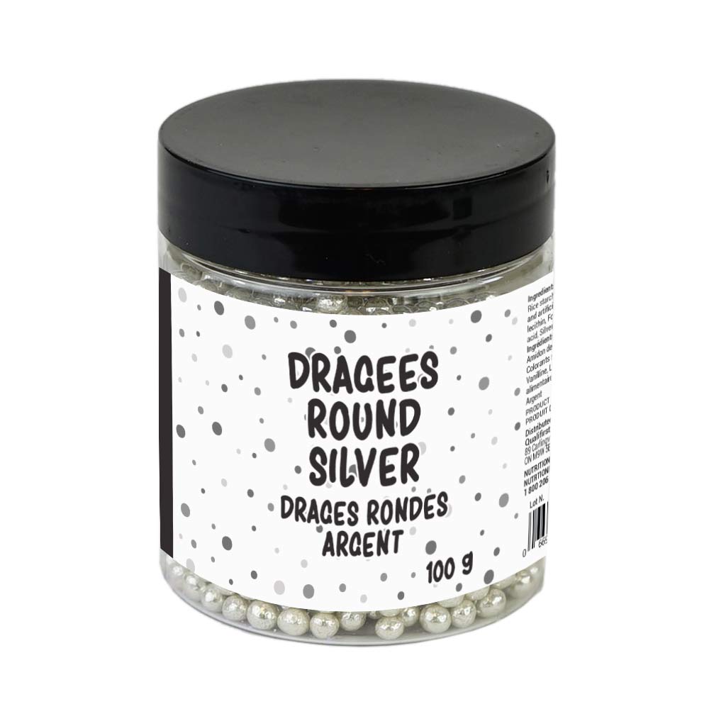 Dragees Round Silver Sprinkles - 100 g Epicureal